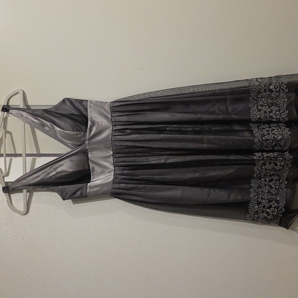 Night Way Collections Charcoal High Low Dress - Picture 1 of 1